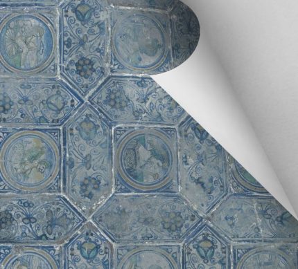 Tapet Antique Blue - Vinil - 100 x 300 cm