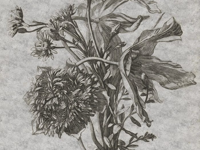 Tapet Grey Flower - Vinil - 100 x 300 cm