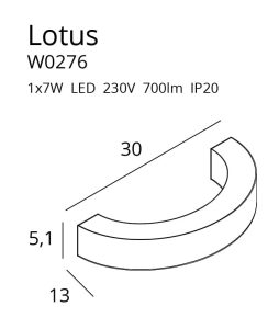 Suspensie LOTUS - W0276 - LED - auriu