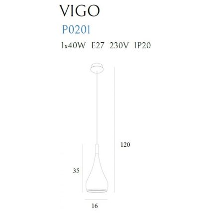 Pendul VIGO I Maxlight – P0201 – E27 – metal – crom