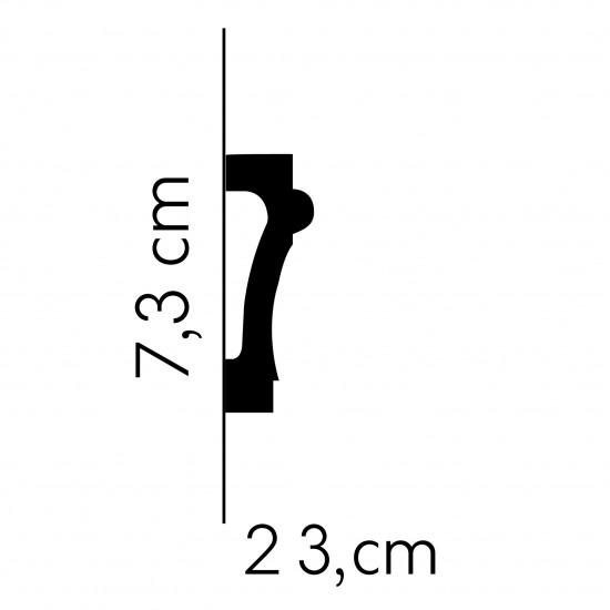 Brau decorativ din polimer rigid MD007 - 200x7.3x2.3 cm