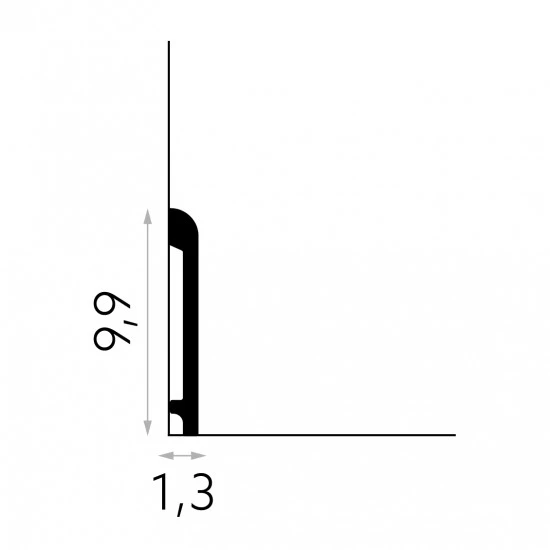 Plinta din polimer rigid MARDOM MD236 - 200x9,9x1,3 cm