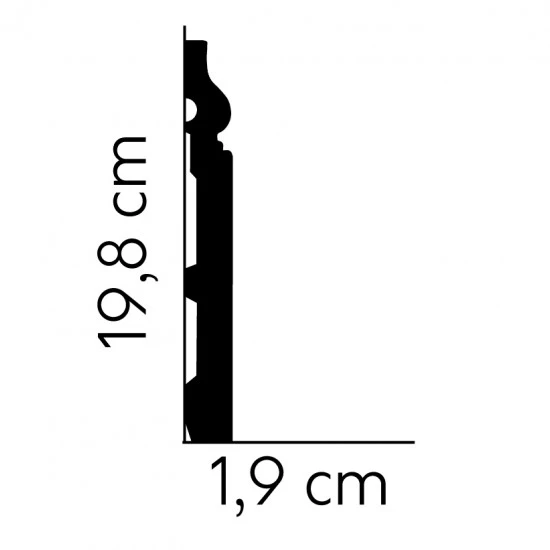 Plinta din polimer rigid MARDOM MD020 - 200x20x1,9 cm
