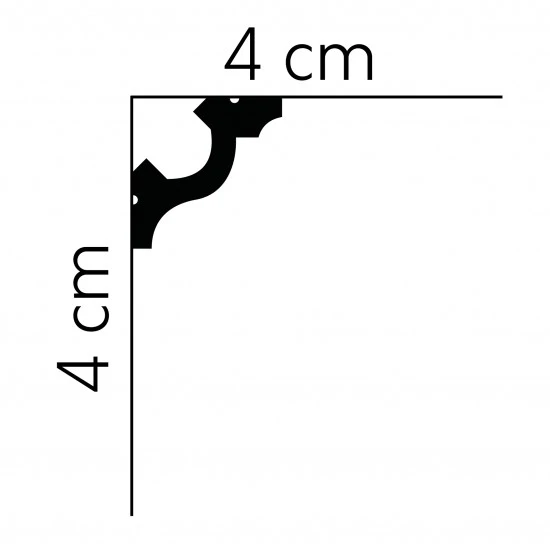 Cornisa din polimer rigid MARDOM MD172 - 200x4x4 cm