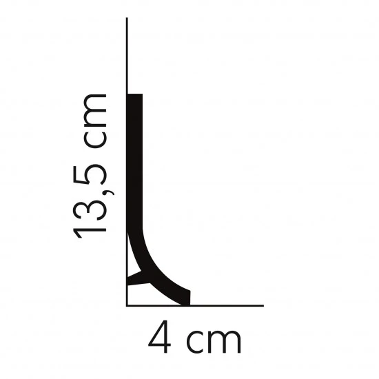 Plinta din polimer rigid MARDOM QS011 - 200x13,5x4 cm