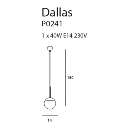 Pendul DALLAS Maxlight – P0241 – metal – E14 - auriu