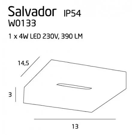 Aplica baie SALVADOR Maxlight – W0133 – metal – LED - alb